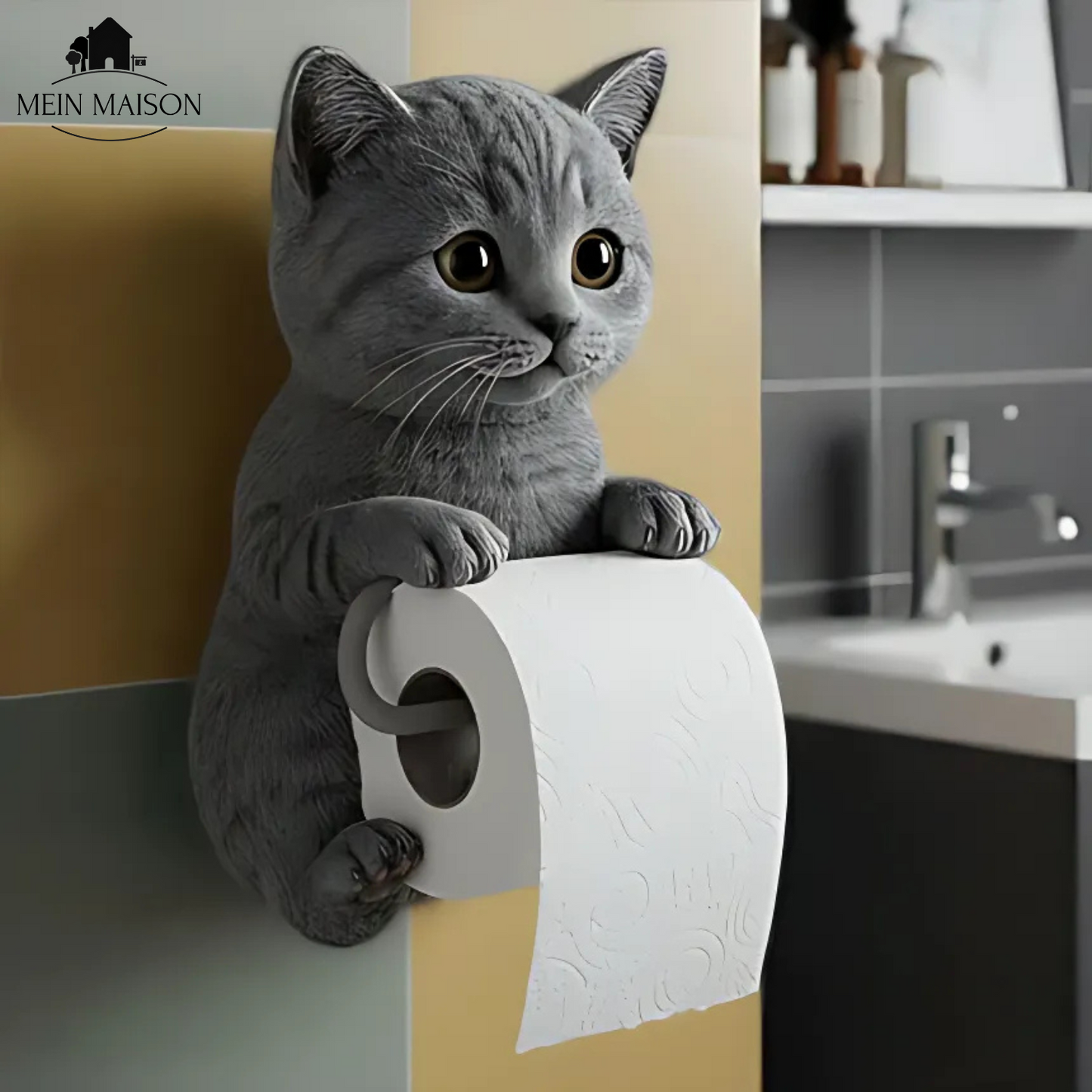 PurrRoll – De charmante katten-toiletrolhouder!