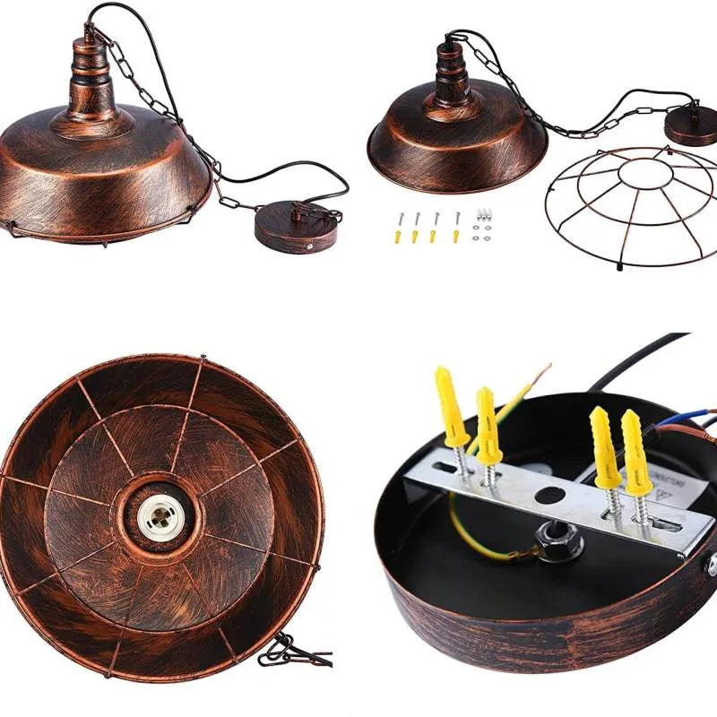 Epoch Rustieke Zwarte Industriële Hanglamp Schaduw