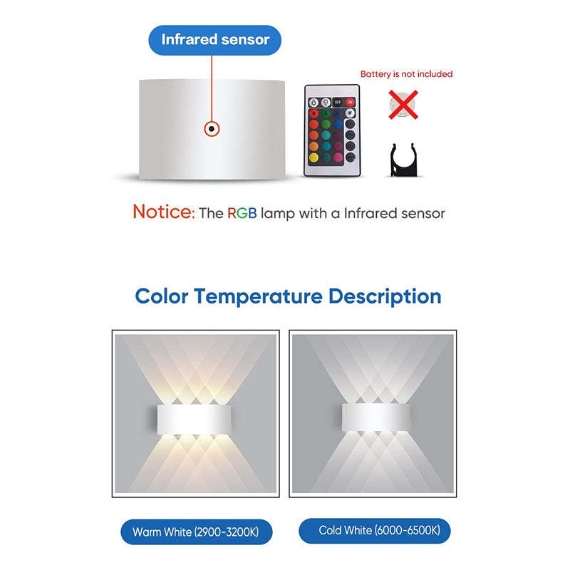 Tronix Moderne Rechthoekige Metalen Buitenwandlamp, Zwart/Wit, Watergolf