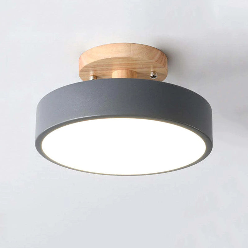 Orya Ronde LED Plafondlamp Modern Hout Kleurrijk
