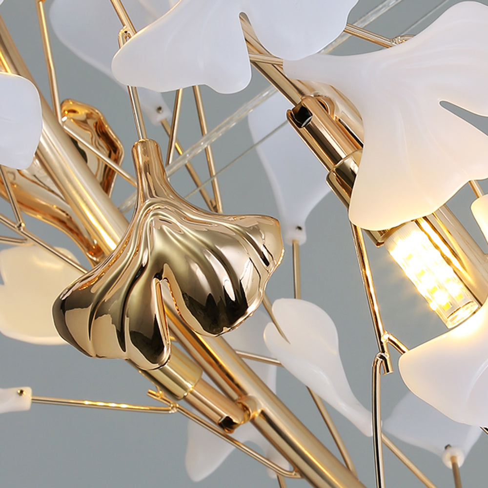 Jarn Hanglamp Blad/Multi Modern Metaal/Porselein Goud/Wit Woonkamer