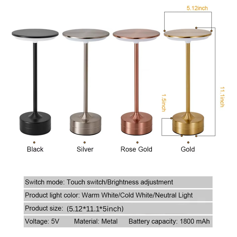 Skanto | USB-oplaadbare LED aanraaksensor tafel lamp