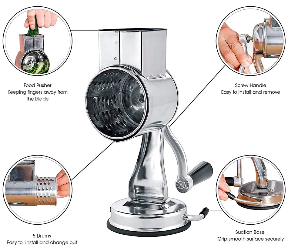 Multifunctionele Keuken Rotatie Voedsel Rasp Snijder
