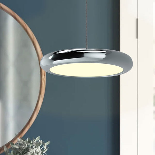 Aria Moderne Minimalistische Hanglamp Rood Zwart Zilver Metaal Slaapkamer