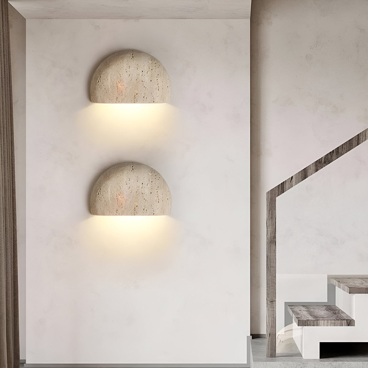 Middeleeuwse Stijl Travertijn Steen Wandlamp