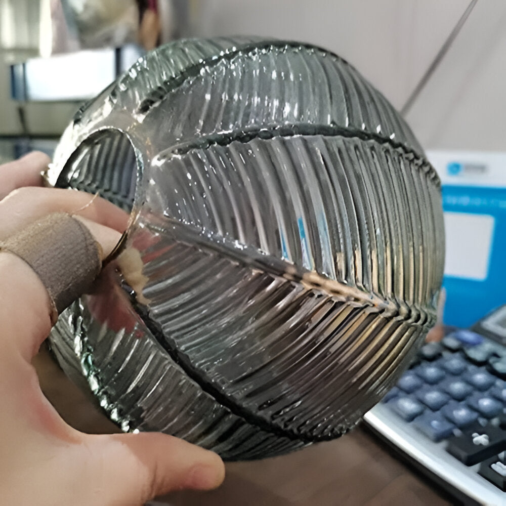 Noordse Groene Bladpatroon Glazen Hanglamp