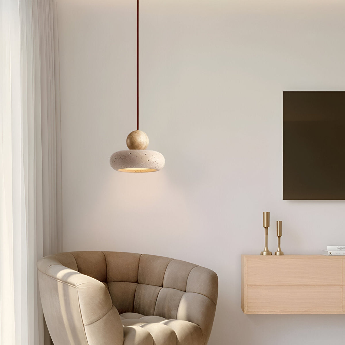 Retro Wabi-Sabi Travertine Hanglamp