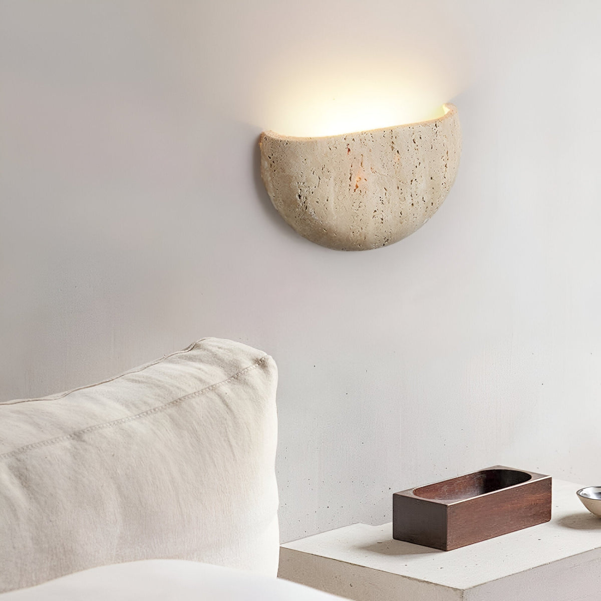 Middeleeuwse Stijl Travertijn Steen Wandlamp