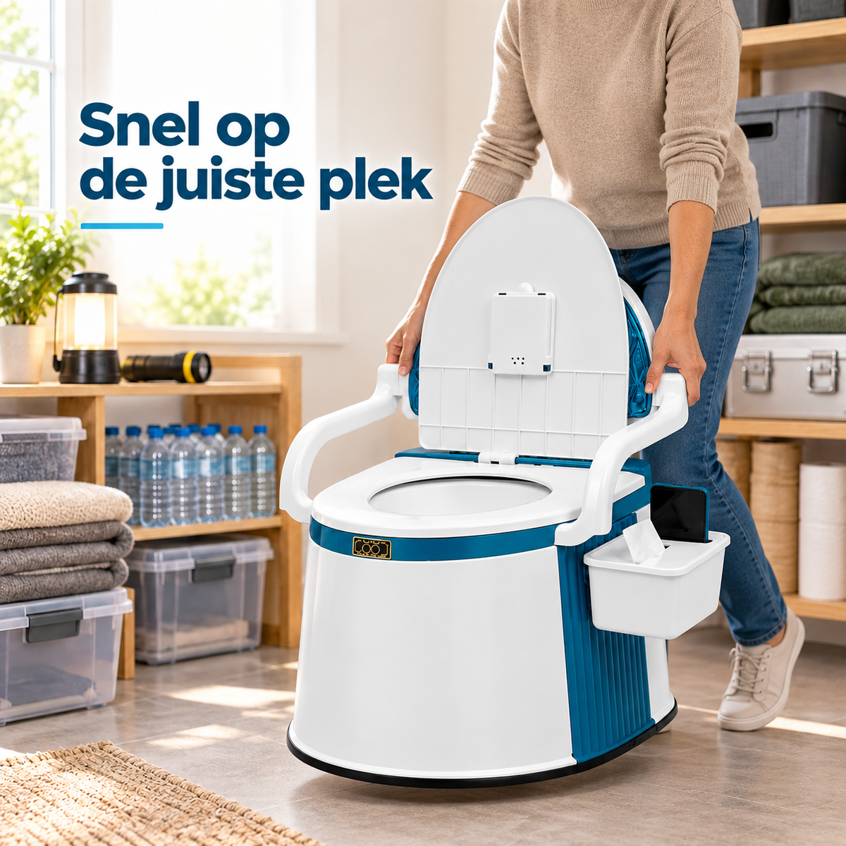 Draagbaar Noodtoilet voor Noodsituaties, Stroomuitval & Off-Grid Gebruik