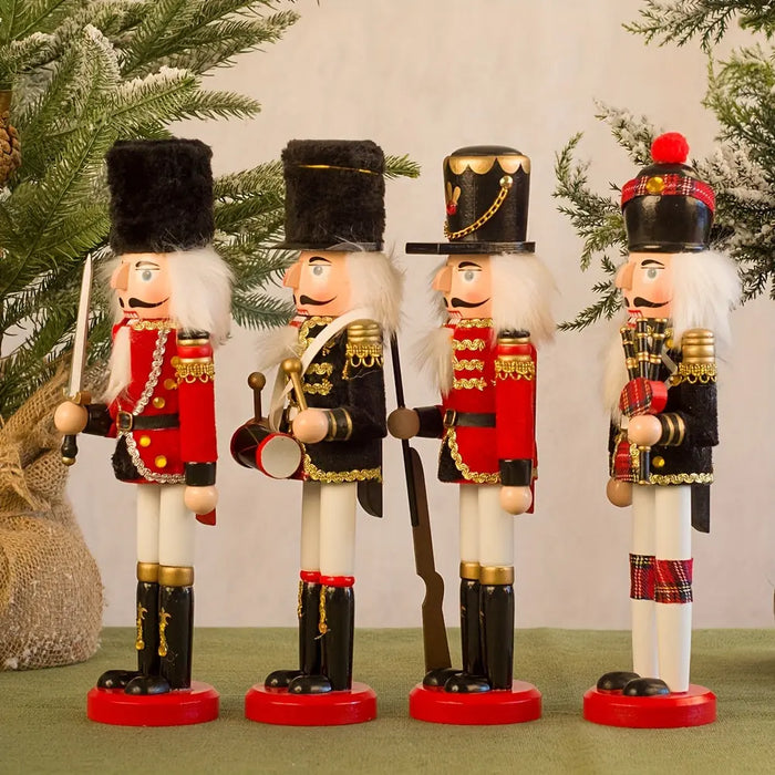 NutcrackerJoy - Houten Notenkraker Soldaat Figuur voor Tijdloze Kerstsfeer