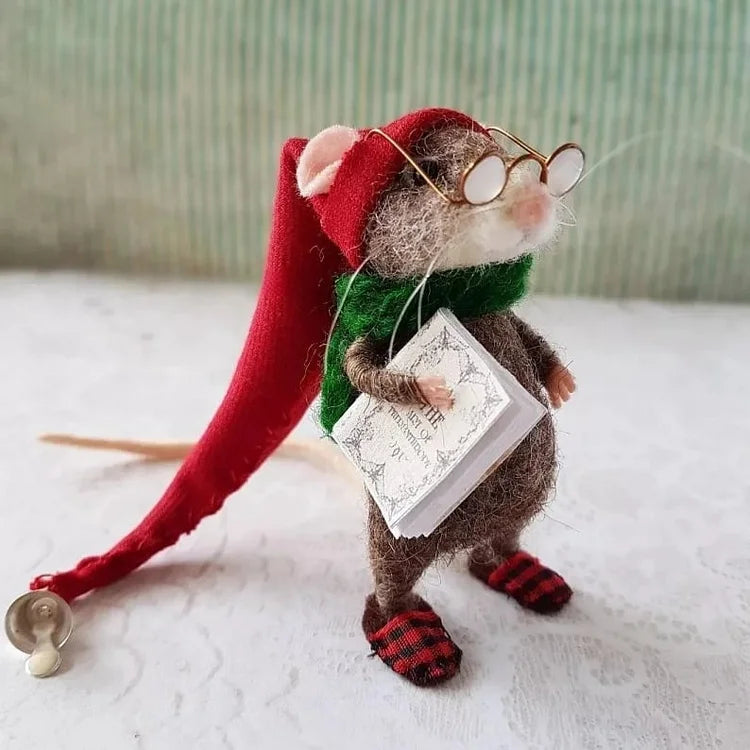 WhiskerWool™ – Handgemaakte, naaldvilt muis