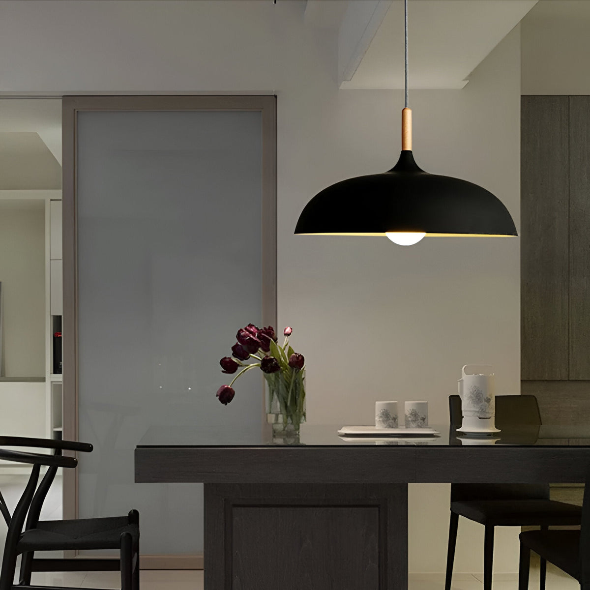 Noordse Stijl Houten IJzeren Kunst Hanglamp