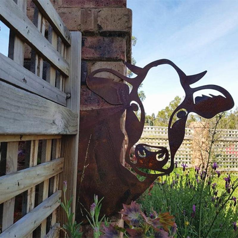 Buiten Tuin Boerderij Spionerende Geit Metaal Kunstwerk Binnen Decoratie