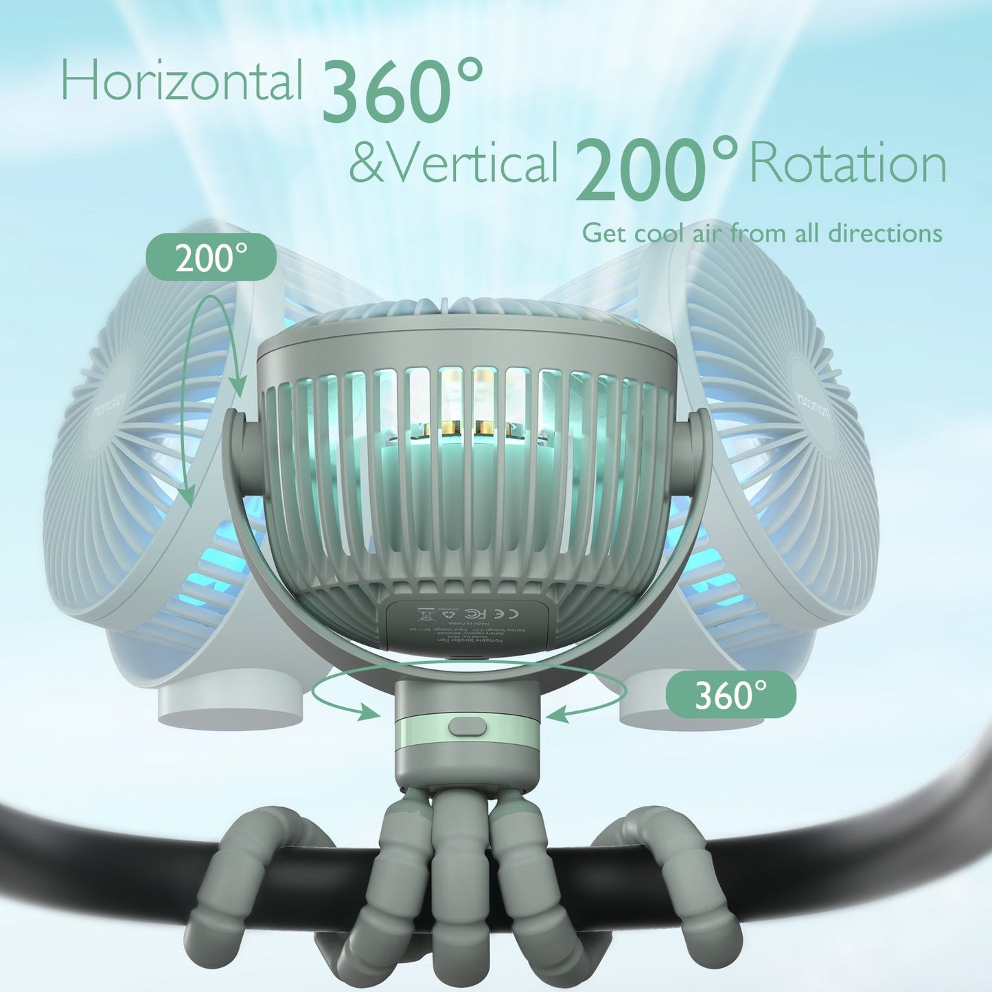 USB Oplaadbare Handventilator voor Reizen