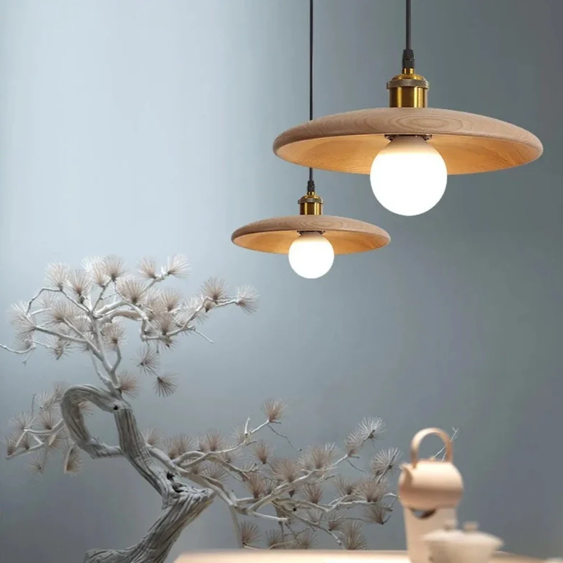 Virena - Nordic Minimalistische Houten LED Hanglamp