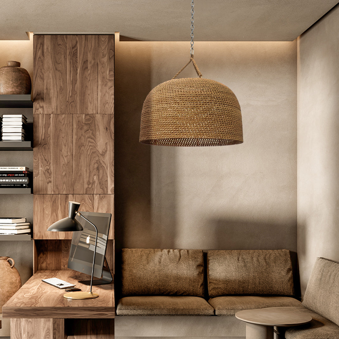 Natuurlijke Schaduw Rattan Japandi Hanglamp