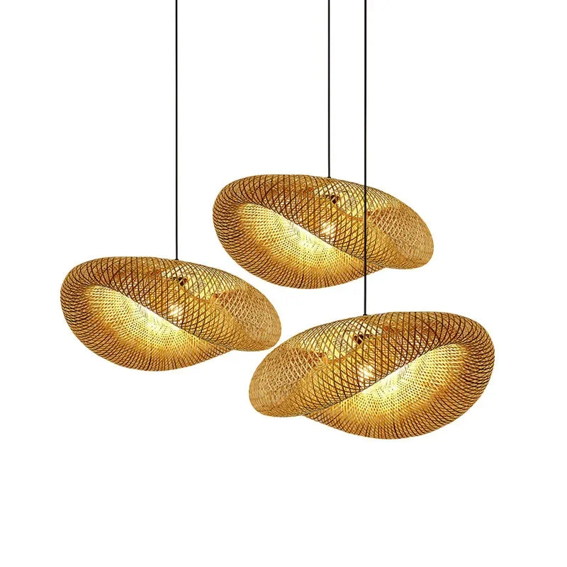 Aira Handgeweven Natuurlijke Bamboe Hanglamp