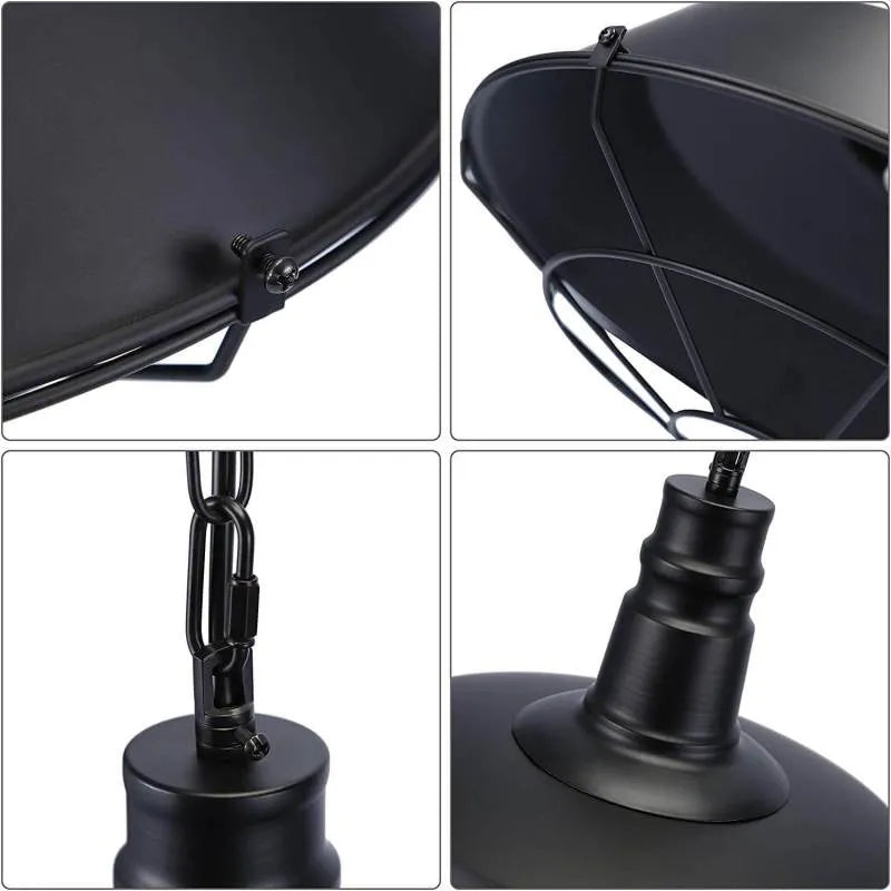 Epoch Rustieke Zwarte Industriële Hanglamp Schaduw