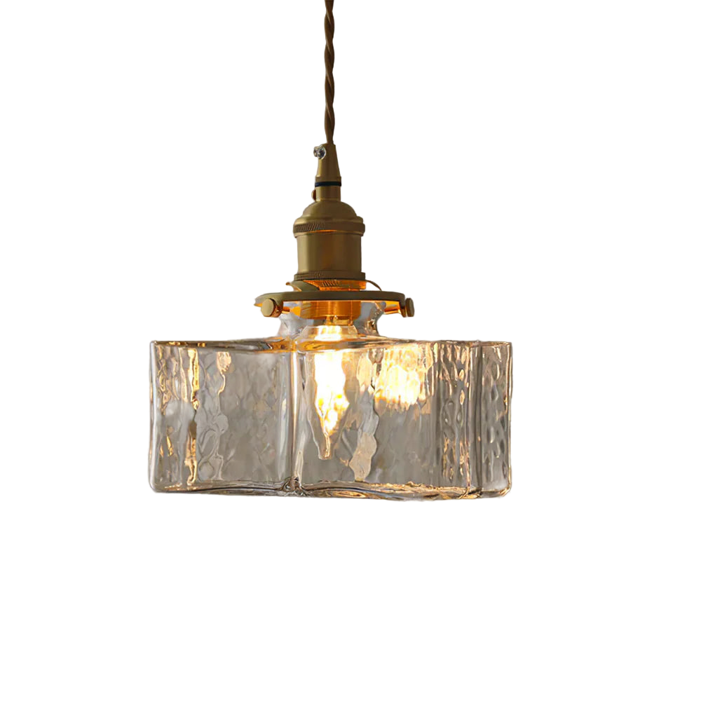 Jewel Messing Vintage Glas Hanglamp