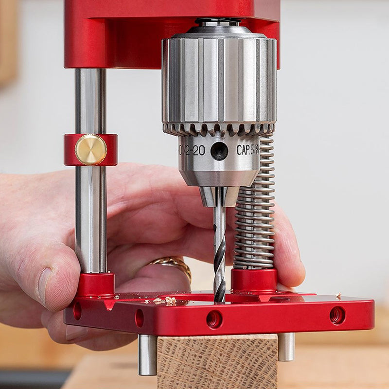 WerklinQ Precisie-Boorgids voor Hout | Nauwkeurige Positionering & Markering | Robuuste Constructie van Gelegeerd Staal