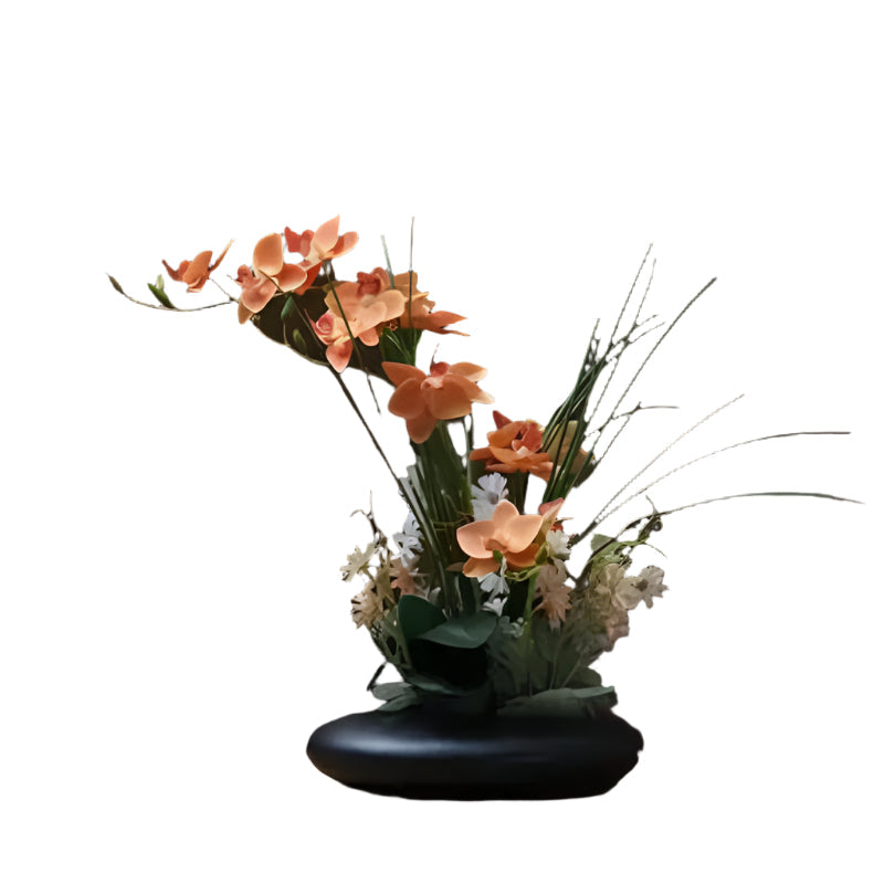 OrchidElegance kunstmatige orchideensortiment – Levensecht bloemenarrangement in een moderne vaas