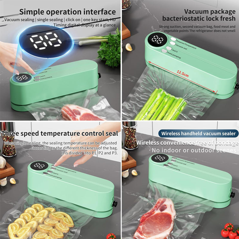 FreshSeal™ | Draadloos Vacumeerapparaat voor Langdurige Voedselversheid