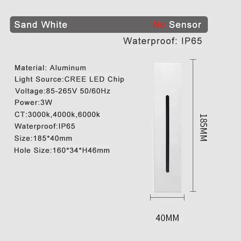 Shadee Bewegingssensor Trap Wandlamp