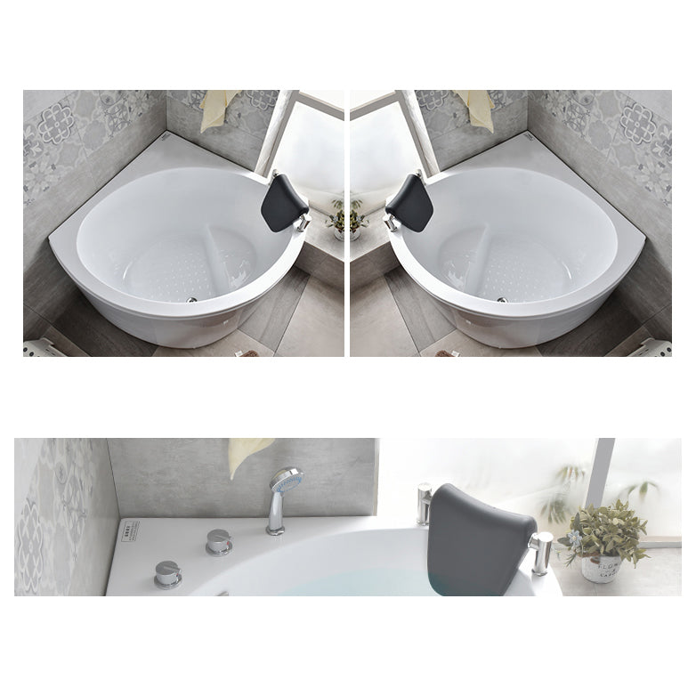Hoek Acryl-Fiberglas Badkuip Moderne Witte Inbouw Badkuip
