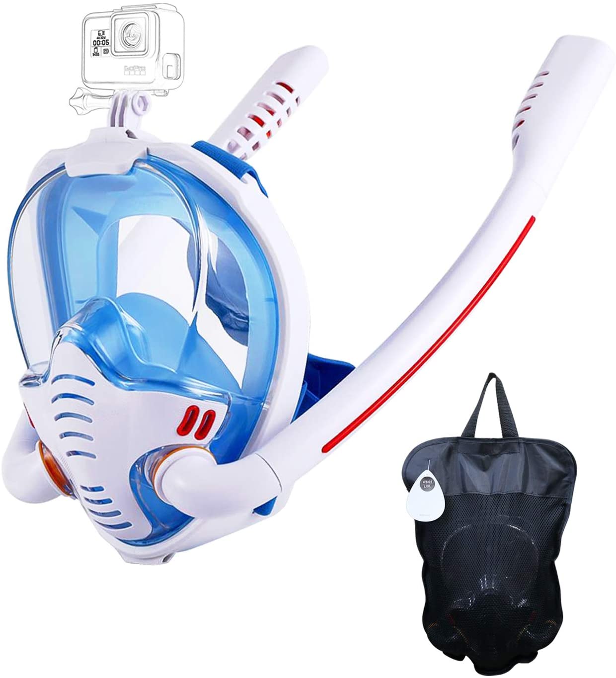 Snorkelmasker met Antifogdoeken, 180-Grad Panoramisch HD