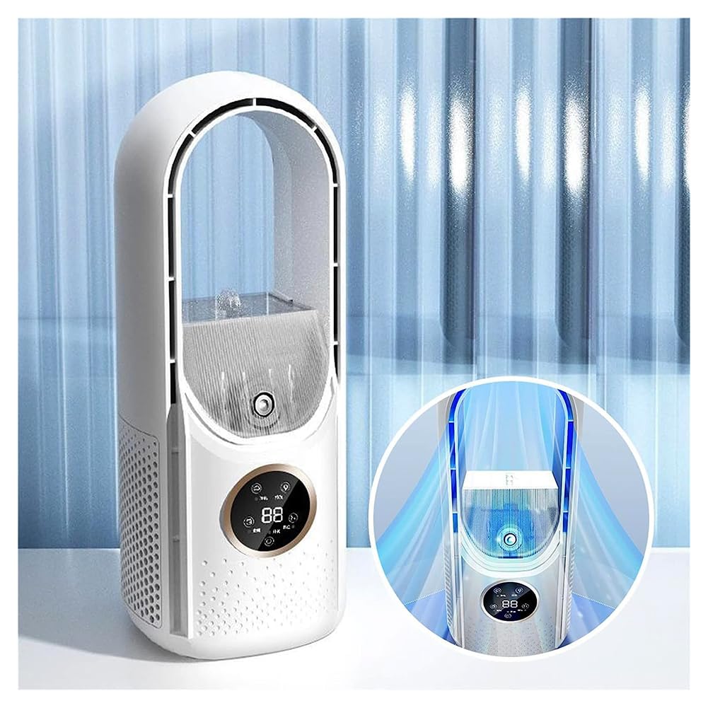 Airevo™ | Bladeloze USB-Ventilator | 6 Snelheden | Stil & Met Timer | Luchtbevochtiging