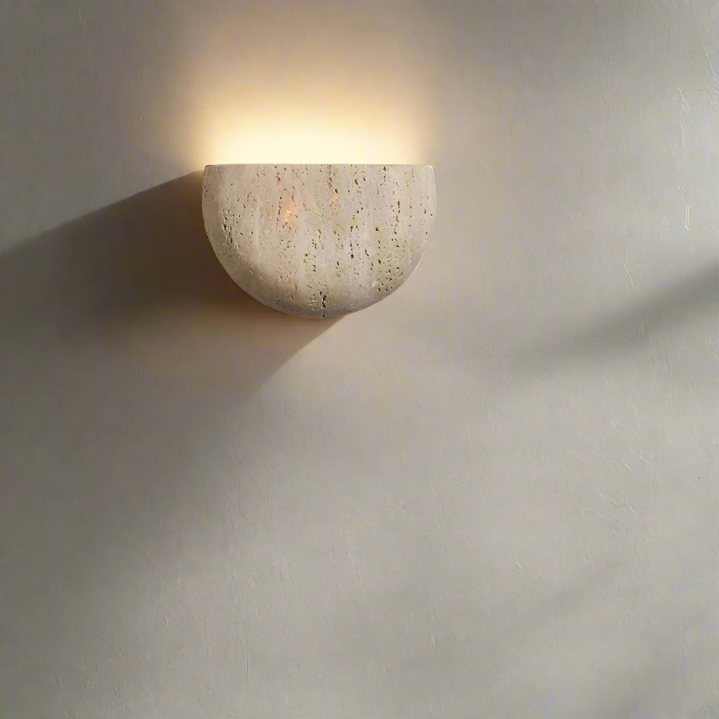 Middeleeuwse Stijl Travertijn Steen Wandlamp