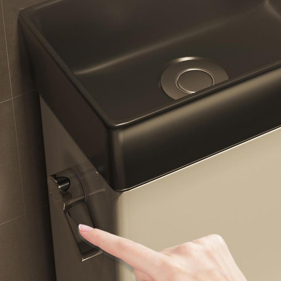 1-Piece Verlengd Spoeltoilet Keramische Toiletpot met Wasbak