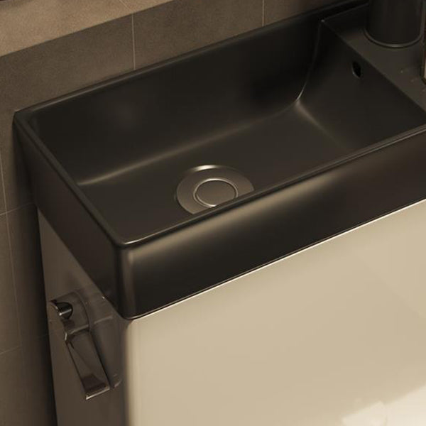 1-Piece Verlengd Spoeltoilet Keramische Toiletpot met Wasbak