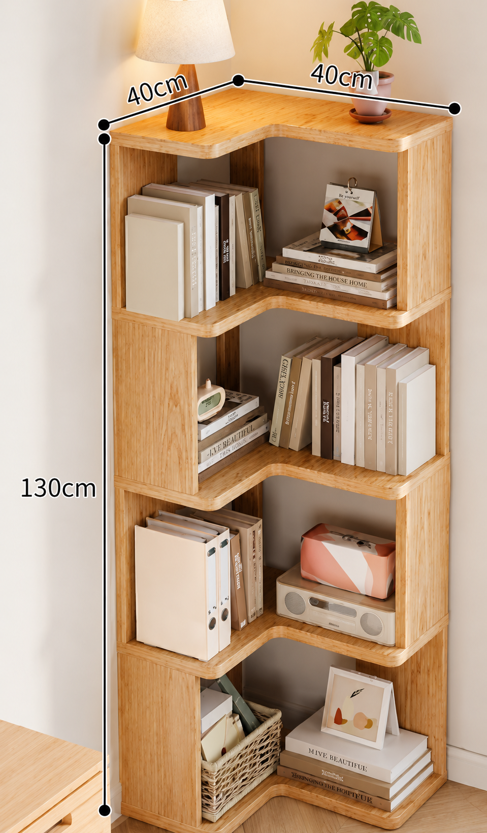 ARDENVELL – Hoekkast van bewerkt dennenhout in Scandinavische stijl voor ruimtebesparende elegantie en functionaliteit