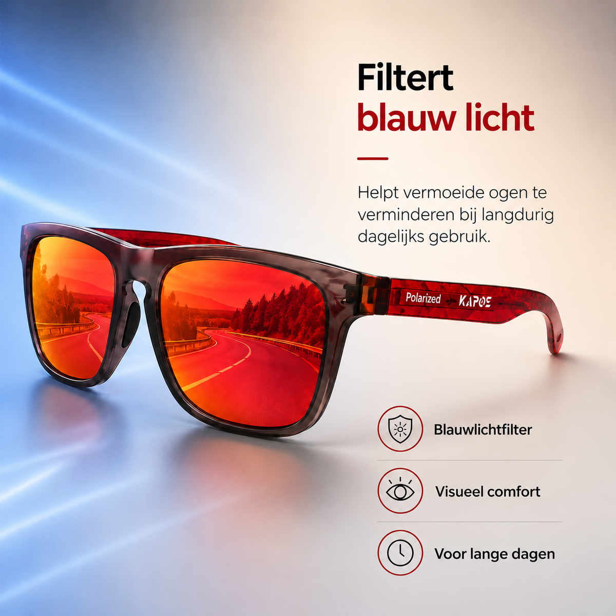 Polariserende zonnebril tegen blauw licht UV400 MetroGuard