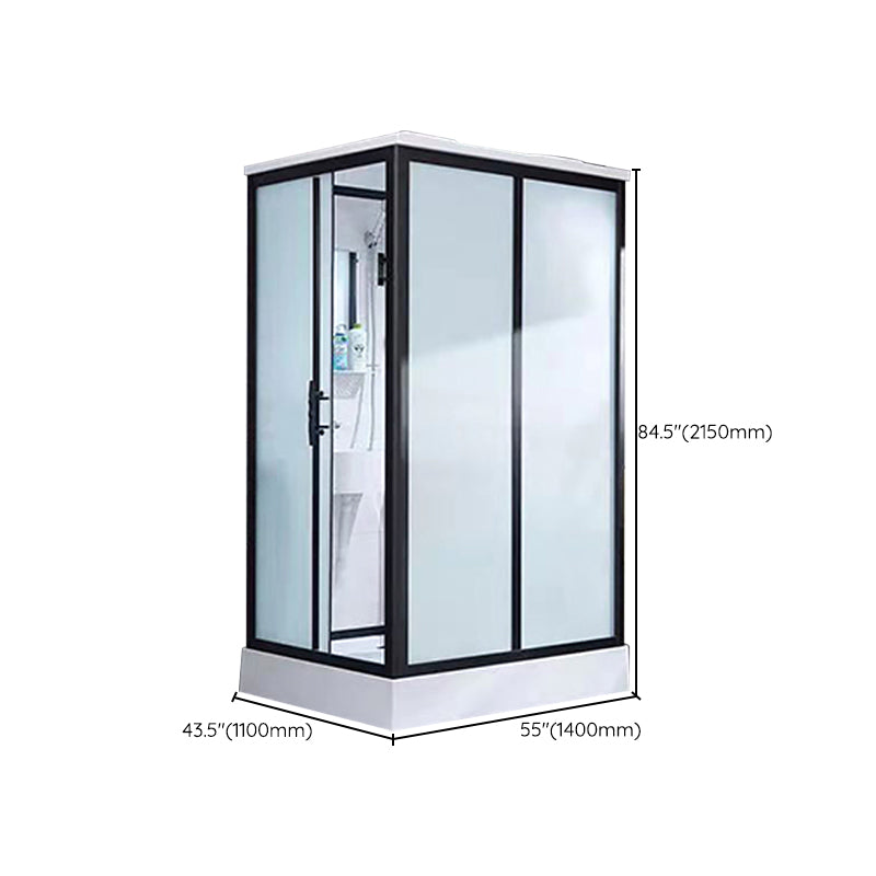 Gekaderde Tempered Glass Douche Kit met Inclusief Basis Gekaderde Douchecabine