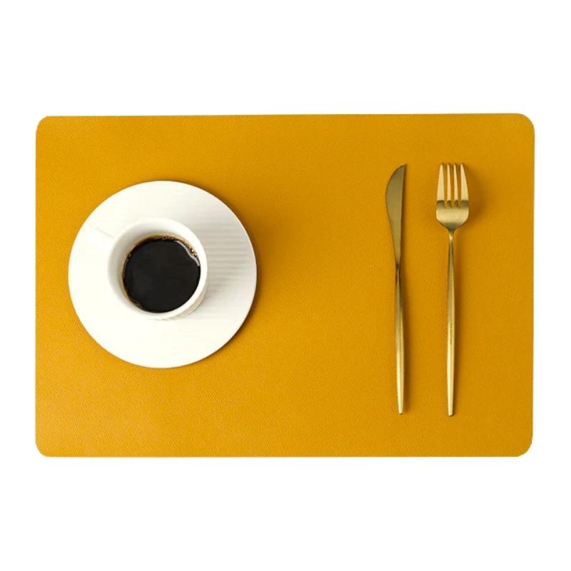 Moderne Rechthoek Waterdichte PU Leren Placemat