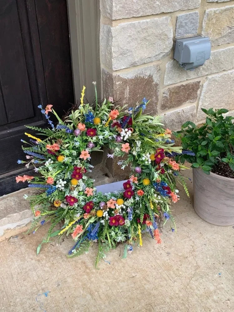 Handgemaakte Texas Wilde Bloemen Krans