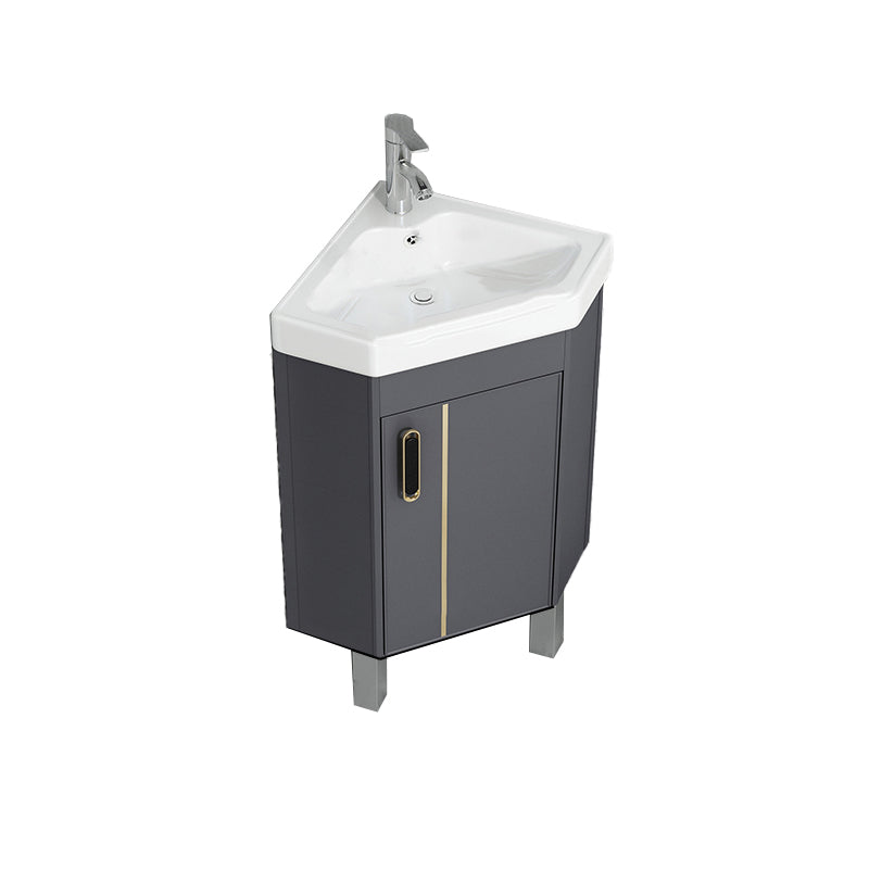 Contemporary Sink Vanity Driehoekige Wandgemonteerde Hoekbadkamermeubel