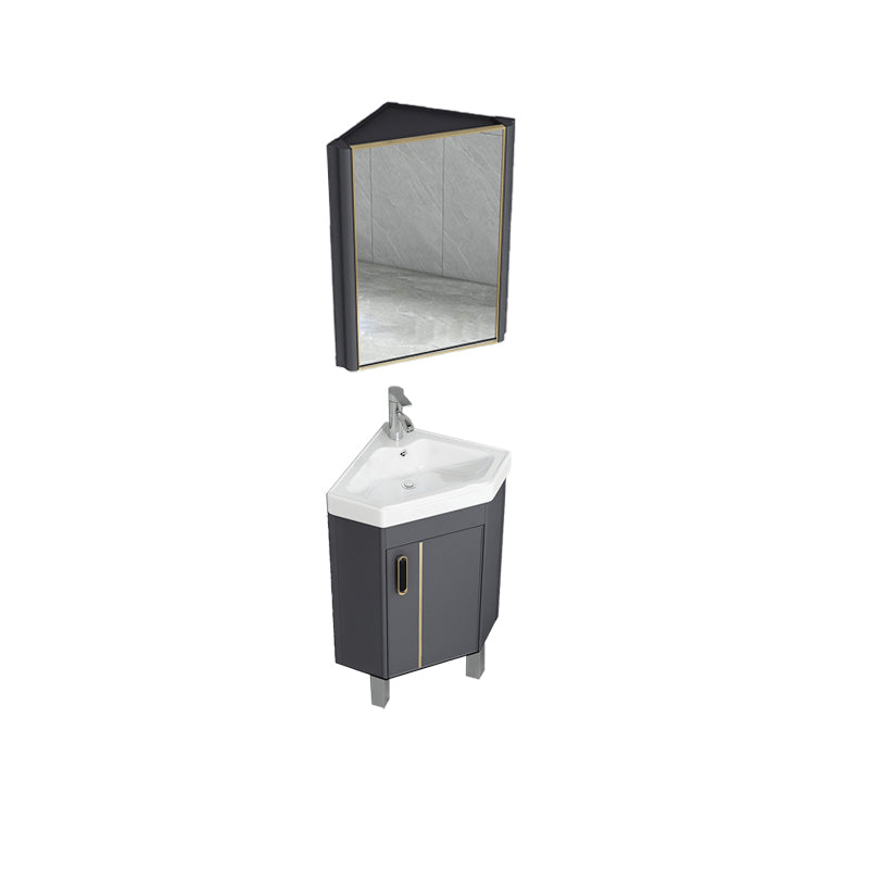 Contemporary Sink Vanity Driehoekige Wandgemonteerde Hoekbadkamermeubel