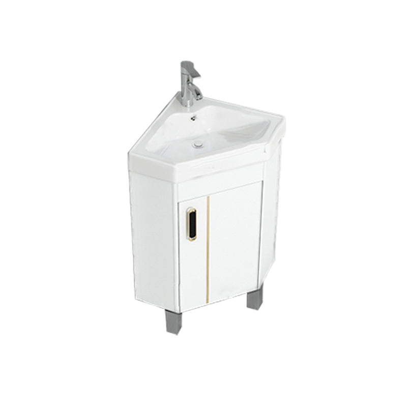 Contemporary Sink Vanity Driehoekige Wandgemonteerde Hoekbadkamermeubel