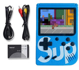 Videospelconsole met retro handheld stijl