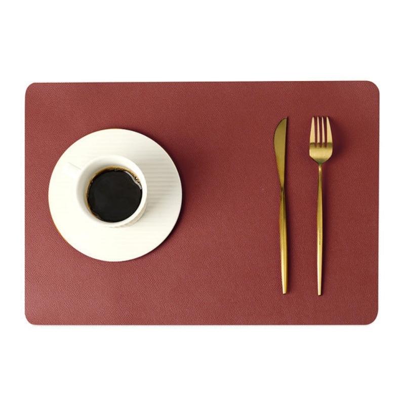 Moderne Rechthoek Waterdichte PU Leren Placemat