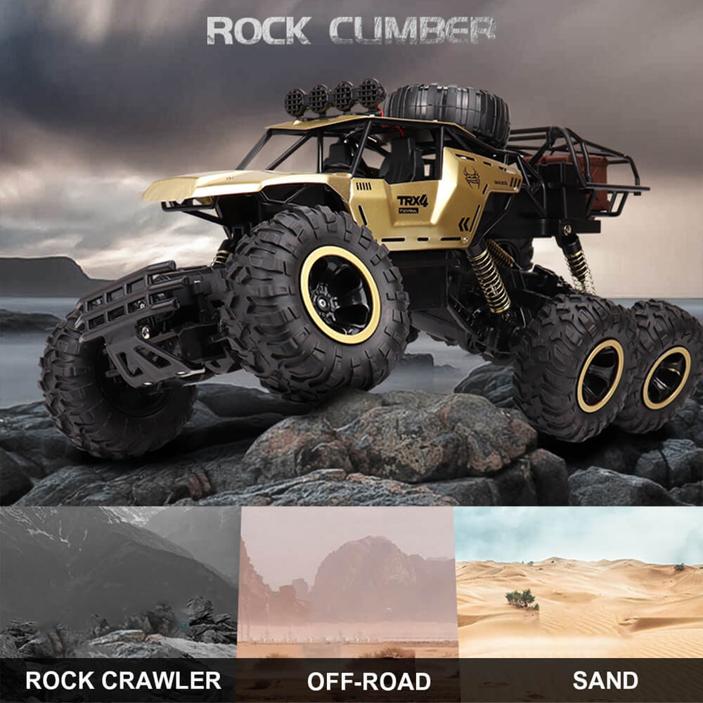 TerraX – RC-Monstertruck 6-Wiel Offroad 1:12 – Voor Kinderen & Buitenfans