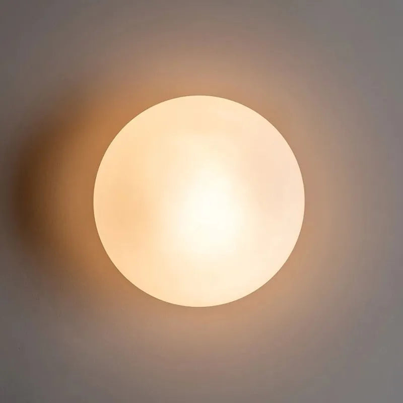 Valentina Moderne Globe Vorm Vanity Metaal Glas LED Wandlamp
