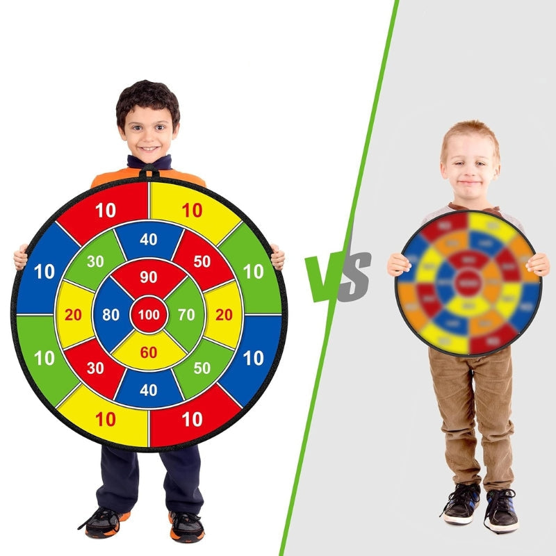 SkillDarts - Groot dubbel dartbord voor kinderen met plakkende ballen en schietspellen