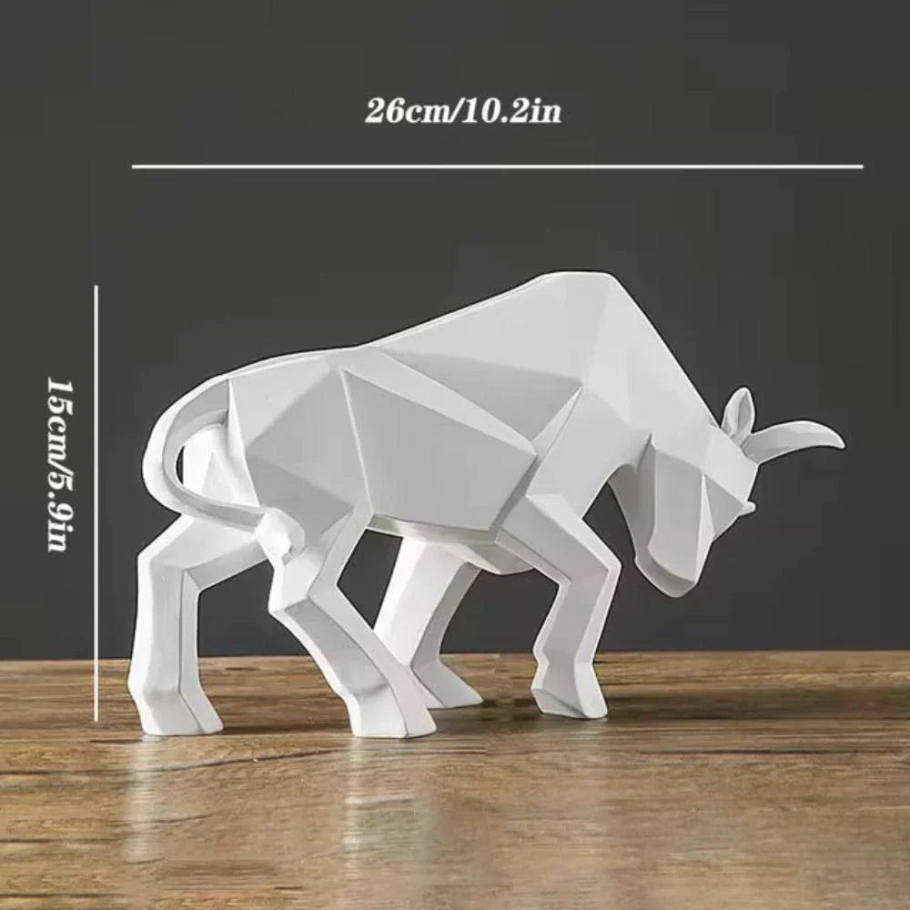 Moderne Geometrische Stier Beeld voor Woonkamer, Bureau en Interieurdecoratie