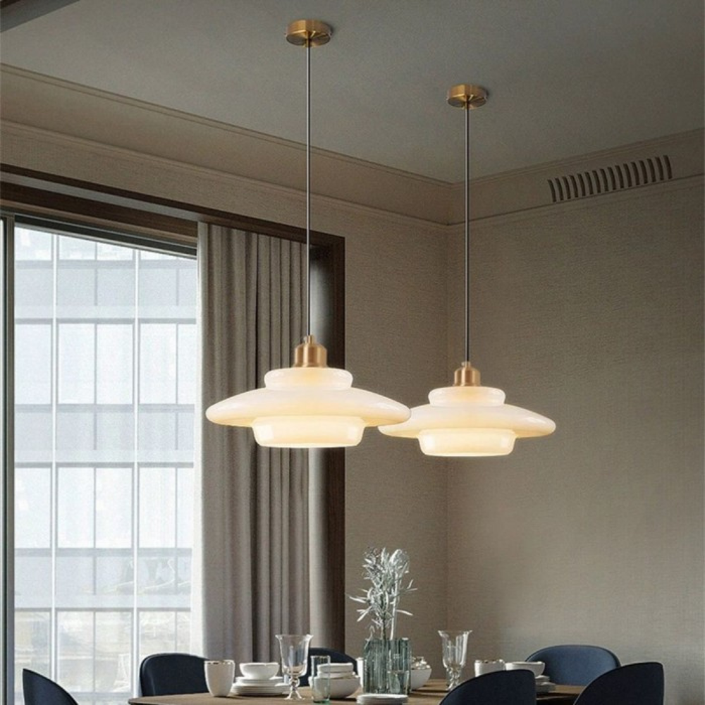 De Parel van Art Deco Glas Hanglamp