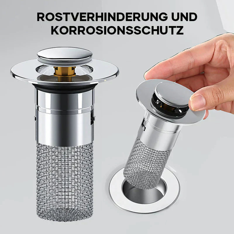Afvoerscreen voor douche en wastafel | Haarfilter van roestvrij staal | StoppFix