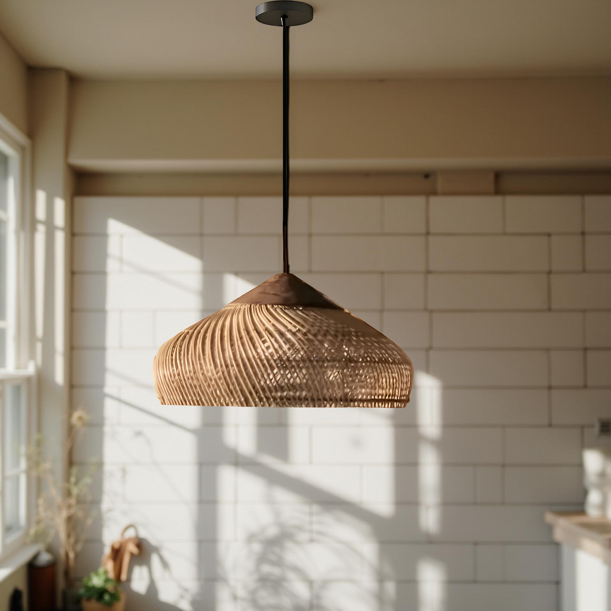Geweven Koepel Bohemian Rattan Hanglamp